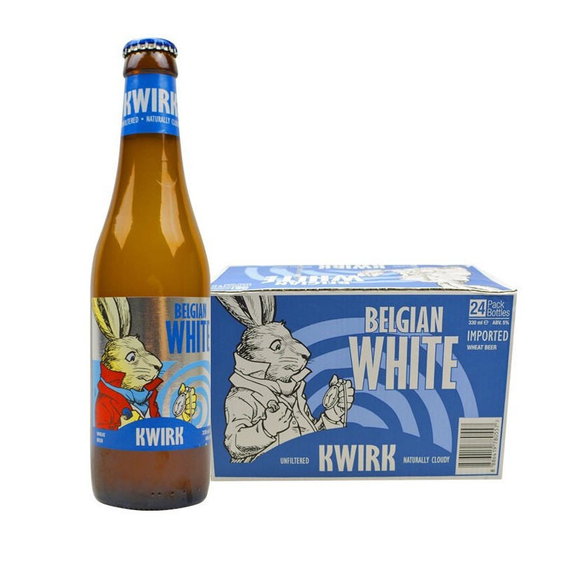 比利时原装进口威克兔子白啤kwirk精酿小麦白啤酒330ml*24瓶整箱