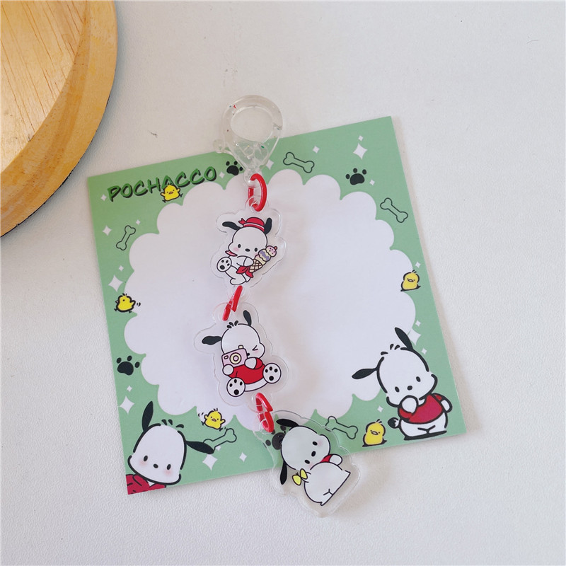 Japanese Cartoon Sanrio Decorative Keychain Skewers Handbag Pendant Small Jewelry Ins Style Girl's Heart Ornament