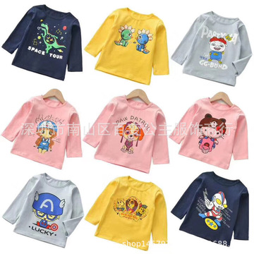 外贸便宜童装5元衣服 长袖韩版t恤 早市地摊货源跑江湖便宜新产品