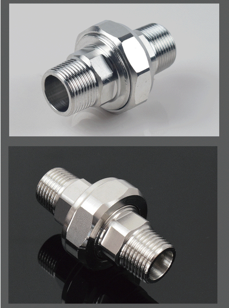 不锈钢丝扣活接4分 6分1寸双内丝活接头活络活接油任dn15 20 25