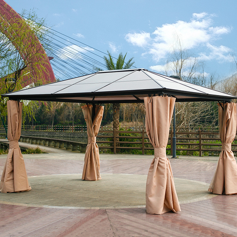 户外遮阳棚庭院雨棚花园别墅四角帐篷伞大型室外露台防雨凉亭帐篷