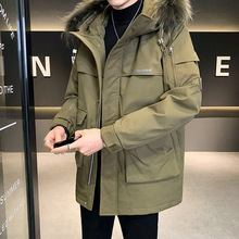 男士羽绒服2023冬季新款韩版时尚潮流灰鸭绒派克服装加绒加厚外套
