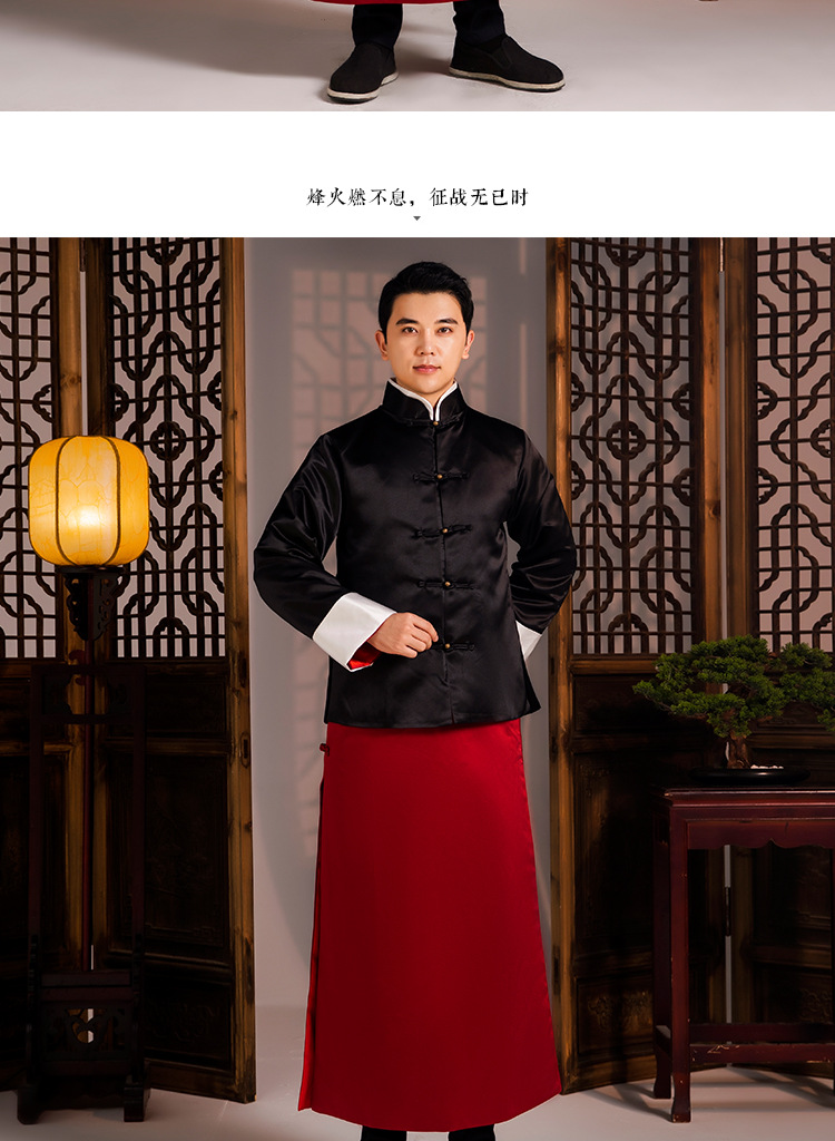 影视古装民国老爷服男款长衫马褂影楼写真全家福长袍舞台剧演出服