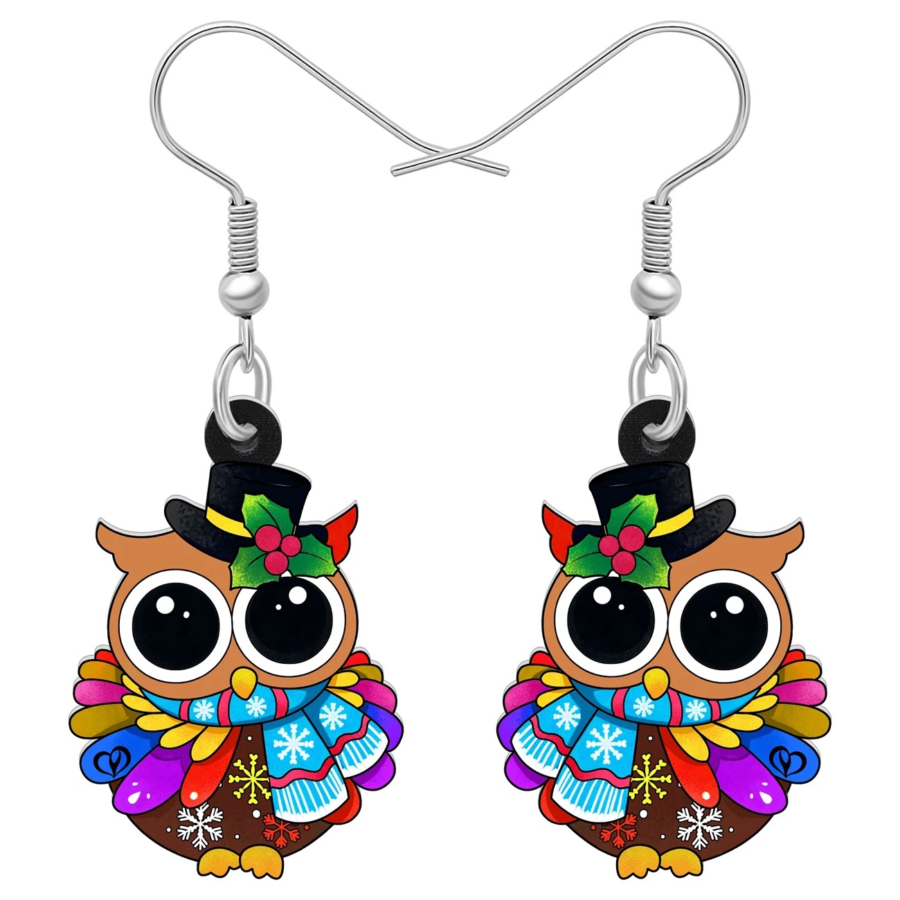 cross-border new arrival acrylic cute big eyes owl earrings pendant pendant accessories for women kids girls