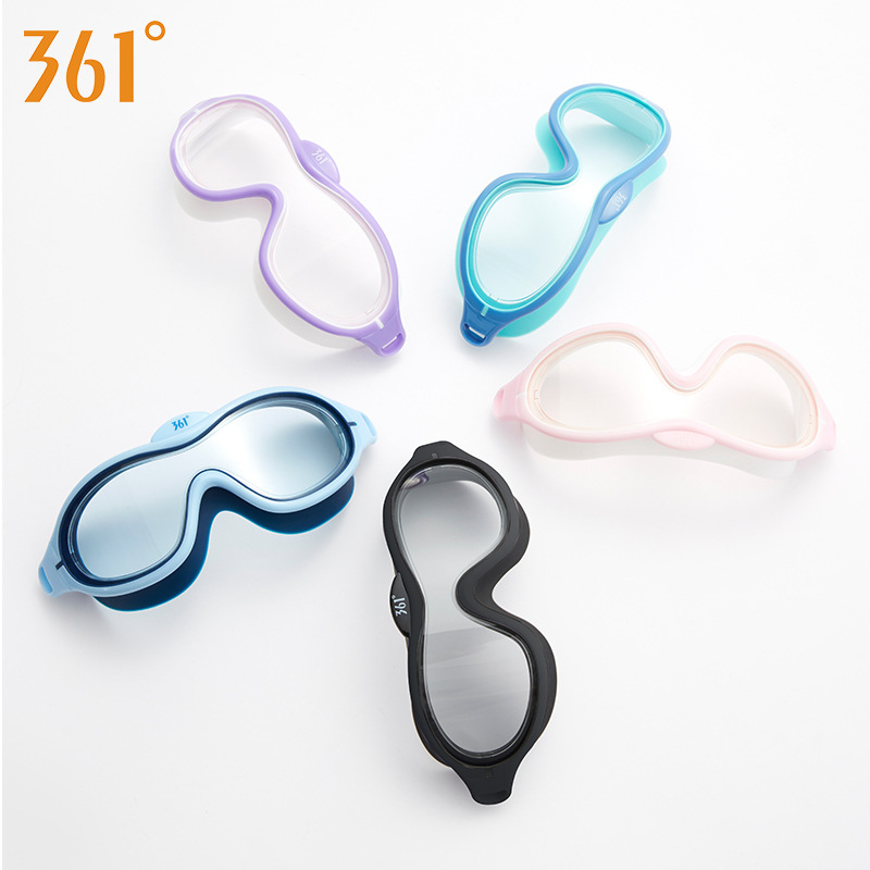 361 Swimming Goggles Waterproof Anti-Fog HD Women's Large Frame Eye Protection Equipment Men's Plain Swimming Goggles Swimming Equipment