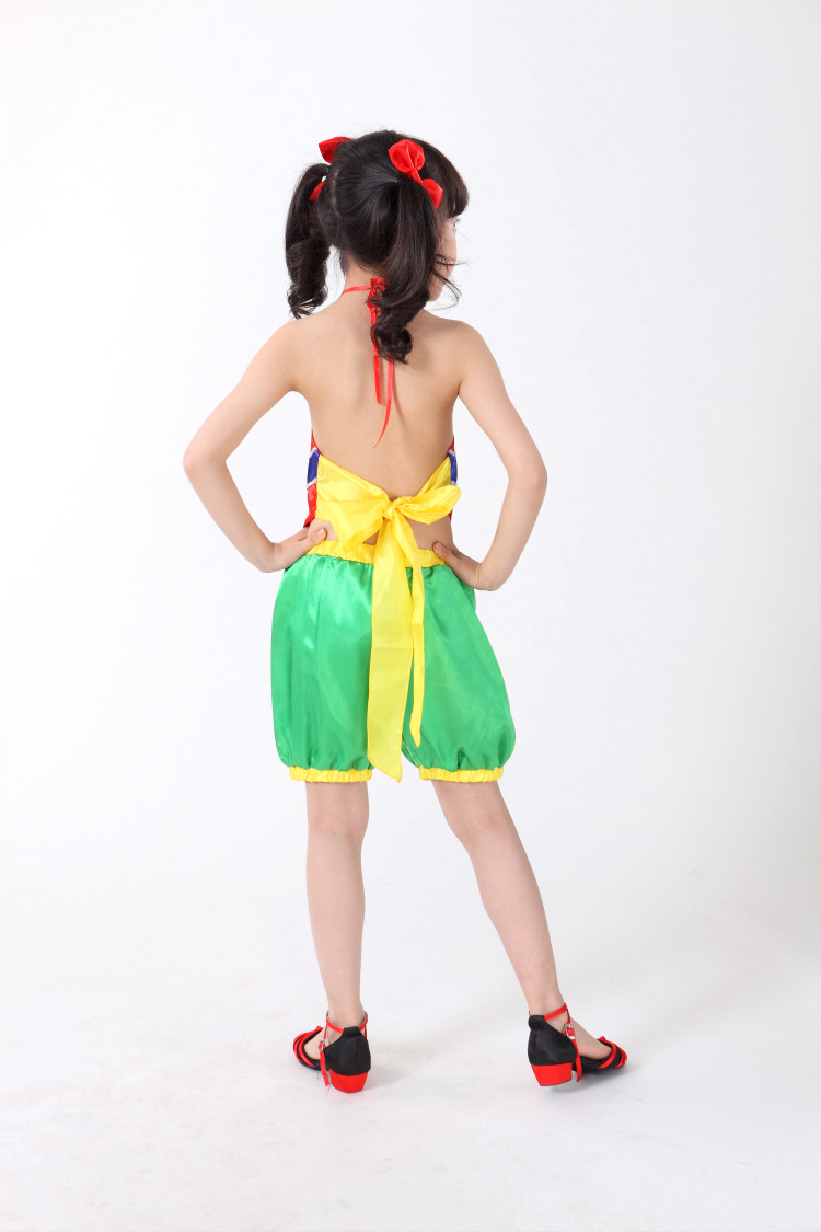 小荷风采拍拍手舞蹈演出服儿童表演服幼儿园男女童红肚兜可爱娃娃