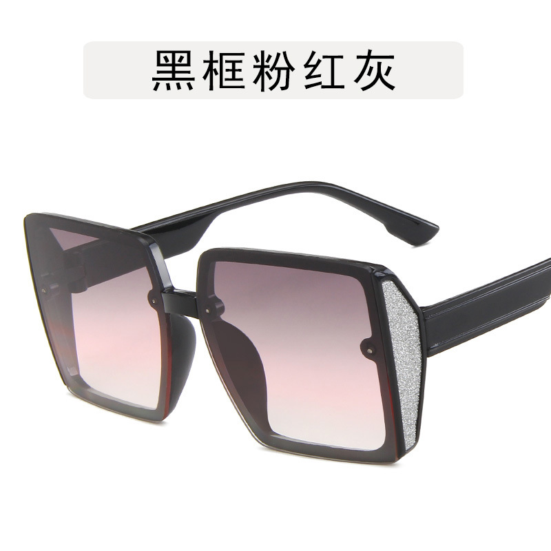 Korean Style Fashionable Sunglasses Ins Trendy Beach Vacation Sunshade Sunglasses New Large Frame Personalized Sunglasses Women
