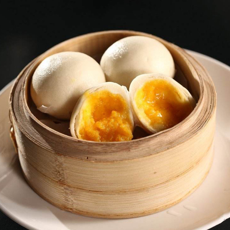 金城食品蛋黄流沙包广东点心早茶包子早餐整箱批发速冻包点面点