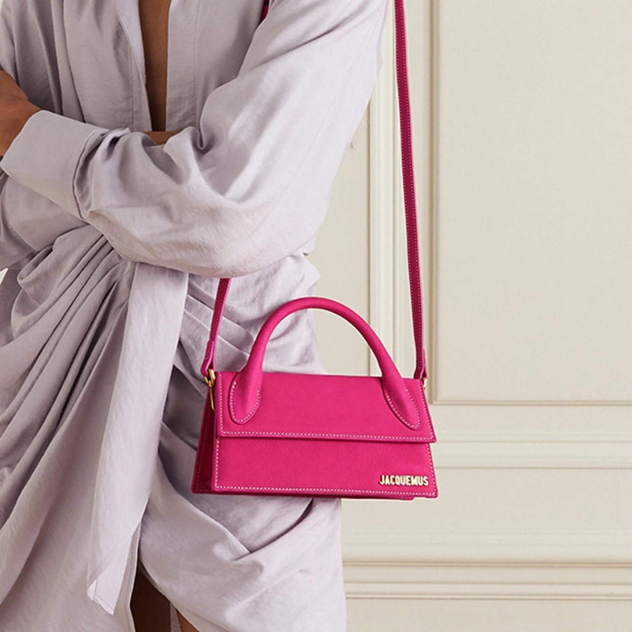 jacquem家新款刘雯走秀款翻盖小方包手提包斜挎包