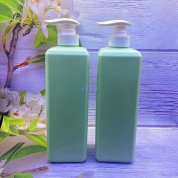 900毫升900ml大容量pe按压式乳液瓶方形沐浴露瓶洗发水分装瓶子