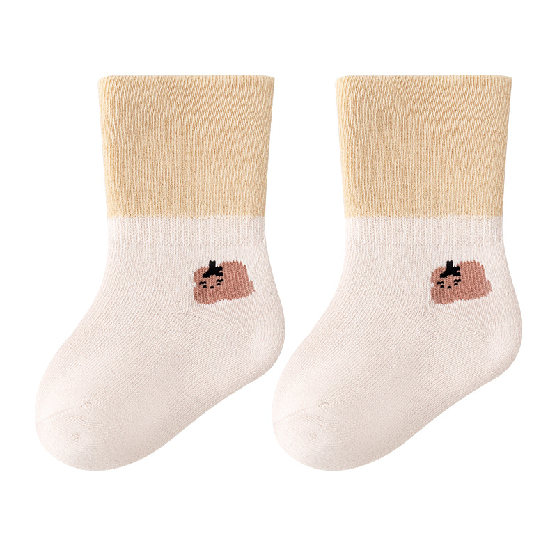 Baby Socks Winter New Thickened Warm Wide Mouth Baby Newborn Boy Girls Mid-Calf Length Children's Socks