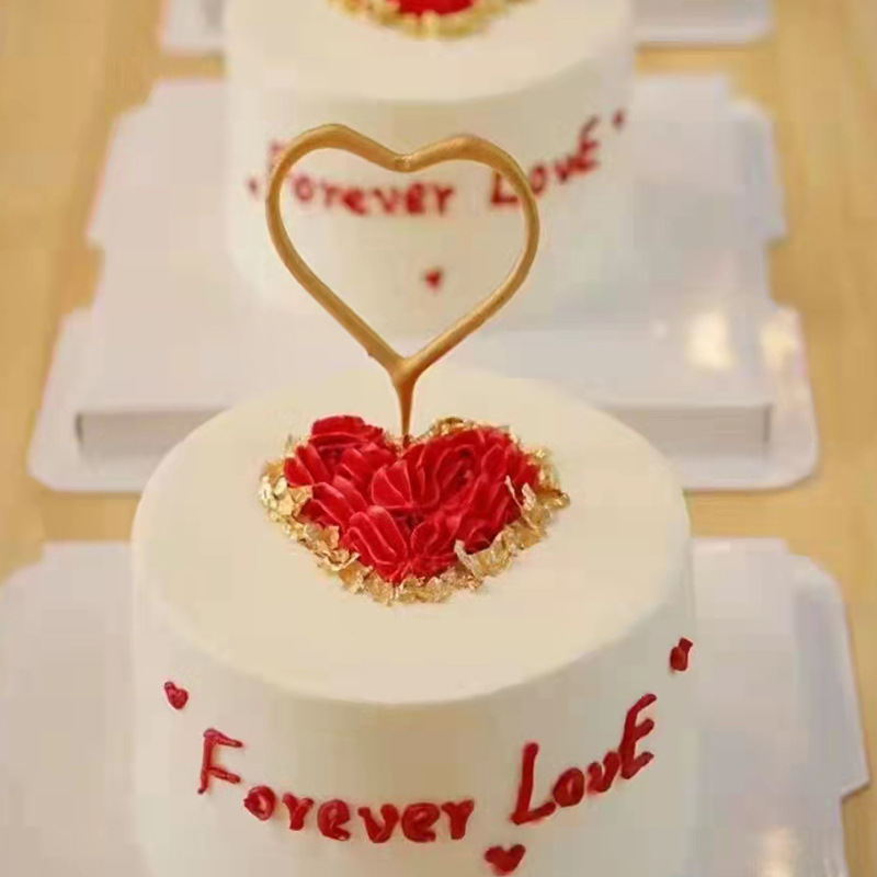 网红求婚生日蜡烛装饰蛋糕插牌装扮心形创意浪漫欧式婚礼摄影拍照