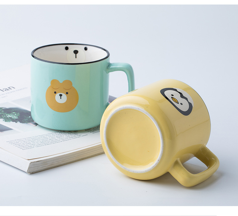 小杯子迷你小号复古小水缸杯喝水法式茶杯陶瓷茶杯带把手萌趣