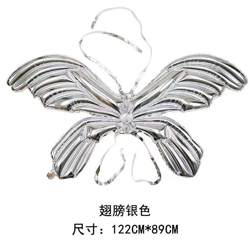 Internet Celebrity Back-Mounted Butterfly Wings Balloon Wholesale Mixed Batch Children Inflatable Butterfly Angel Wings Stall Wholesale