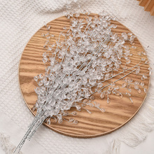 道具透明亚克力枝条婚礼场地布置装饰婚宴水晶水滴珠串铝线珠
