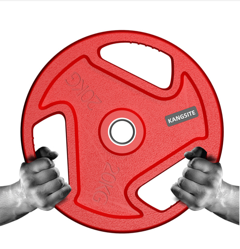 康斯特彩色杠铃片大孔杠铃套装家用举重健身房专业奥杆手抓哑铃片