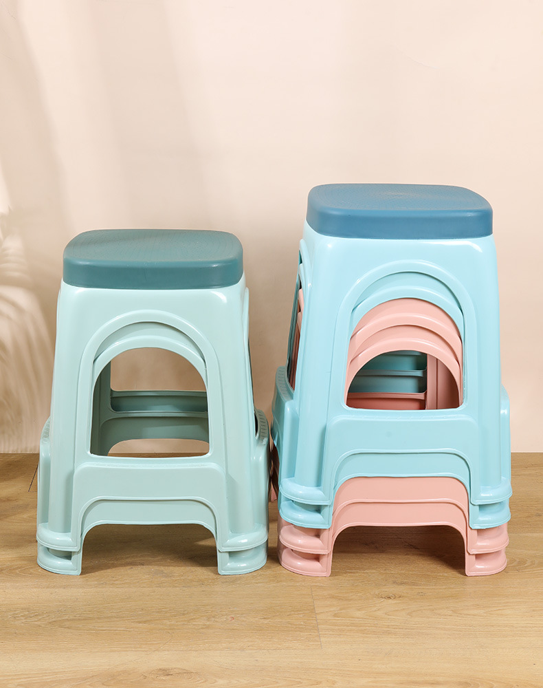 时尚简约胶凳子.加厚双色凳子.塑料凳子.高凳子.塑料餐桌方凳批发