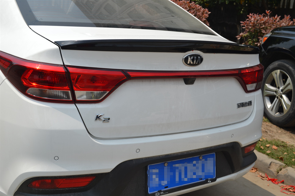 起亚k2压尾翼 起亚k2汽车尾翼k2免打孔abs压尾翼k2专用改装定风翼