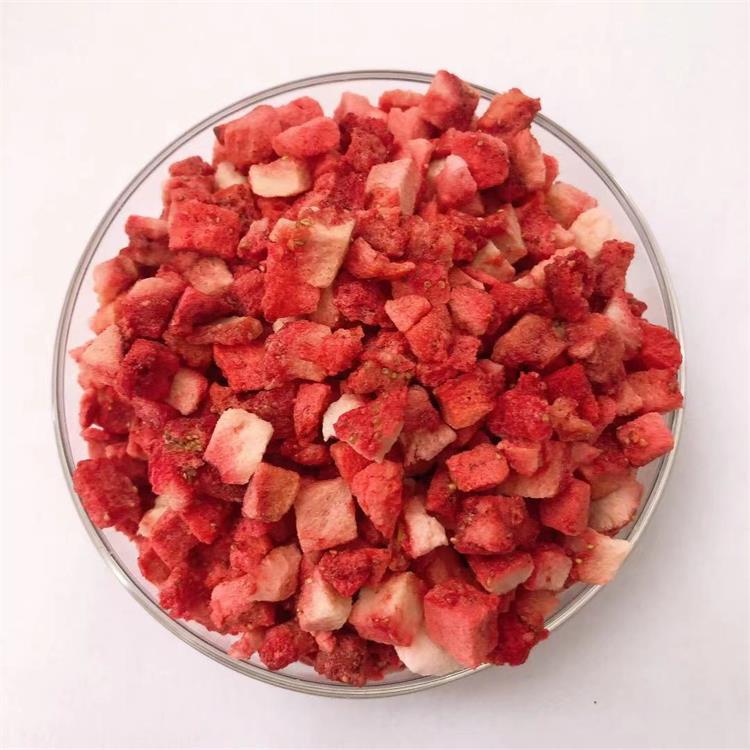 供应冻干草莓粒fd草莓丁草莓果粒烘焙原料蛋糕装饰冷冻干燥草莓碎