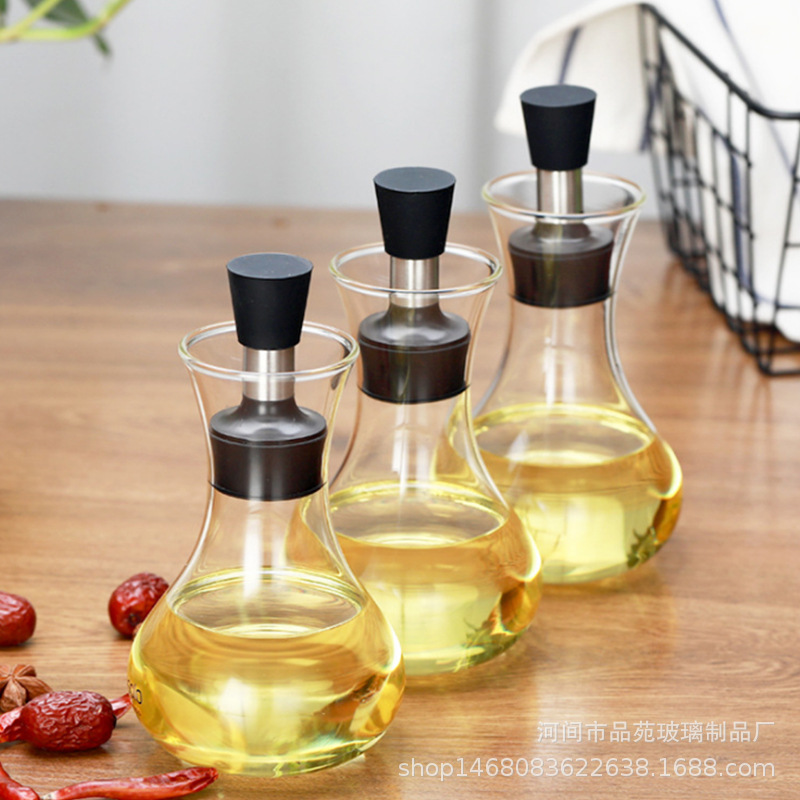 Denmark Kitchen Spice Bottle Transparent Glass Sealed Inverted Oiler Sesame Oil Bottle Cooking Wine Bottle Large and Small