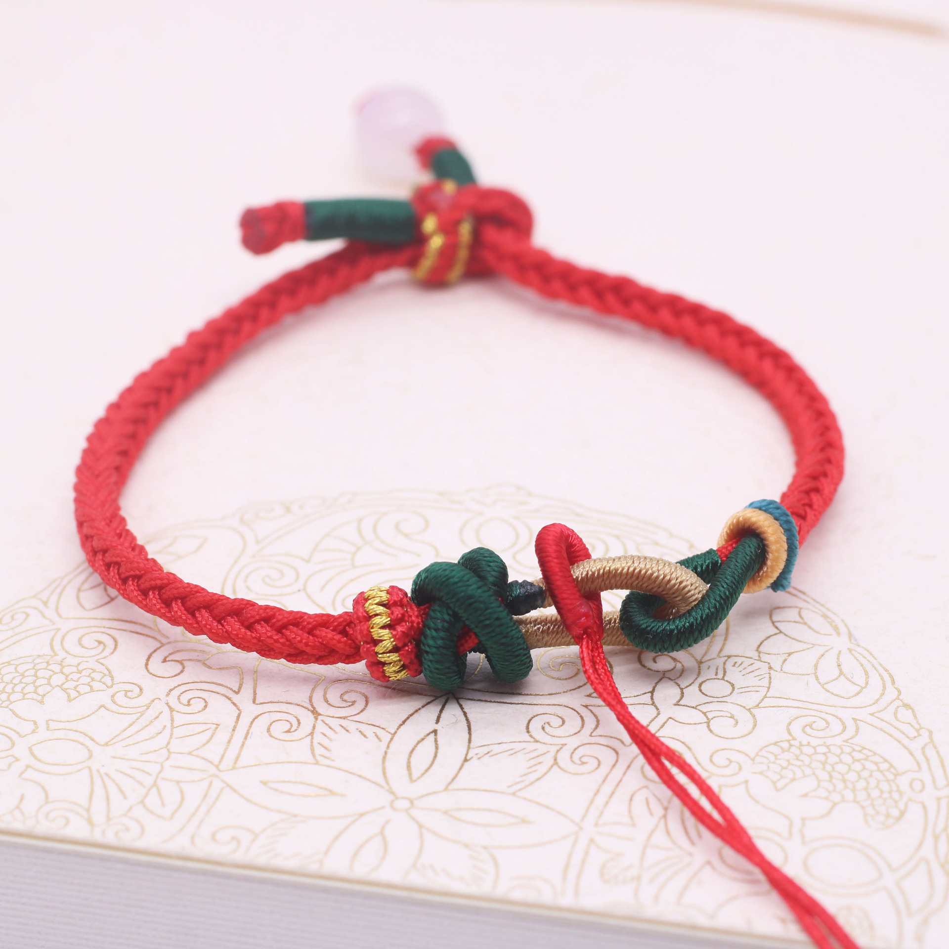 新款半成品手工编绳手链半成品手绳可穿珠8股编结手工编织绳