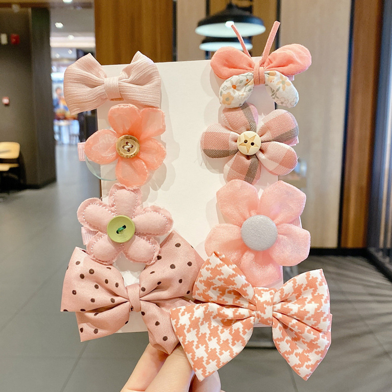 Bow Headdress Children Clip Hairware Baby Barrettes Female Cute Japanese Style Colorful Hairpin Flower Girl Clip