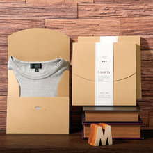 精品牛皮纸T恤包装盒服装包装盒档案盒可印logo短袖a4信封盒