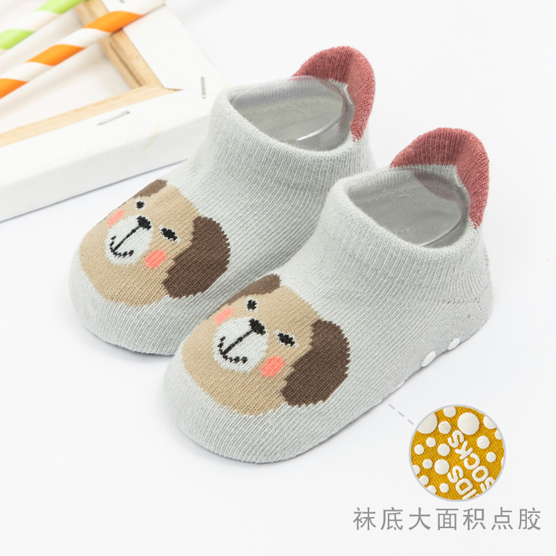 22 New Three-Dimensional Cartoon Low-Top Room Socks Infant Kid Baby Trampoline Socks Big Heel Point