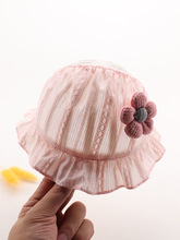 婴儿帽子夏季薄款女宝宝遮阳帽防晒遮脑门护卤门帽夏天新生儿胎帽