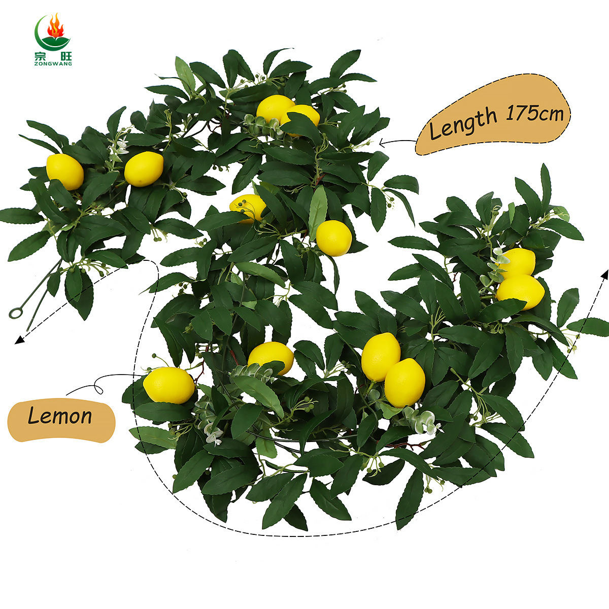 simulation lemon rattan amazon lemon encryption green plant wall hanging decoration vine dining-table decoration artificial lemon vine