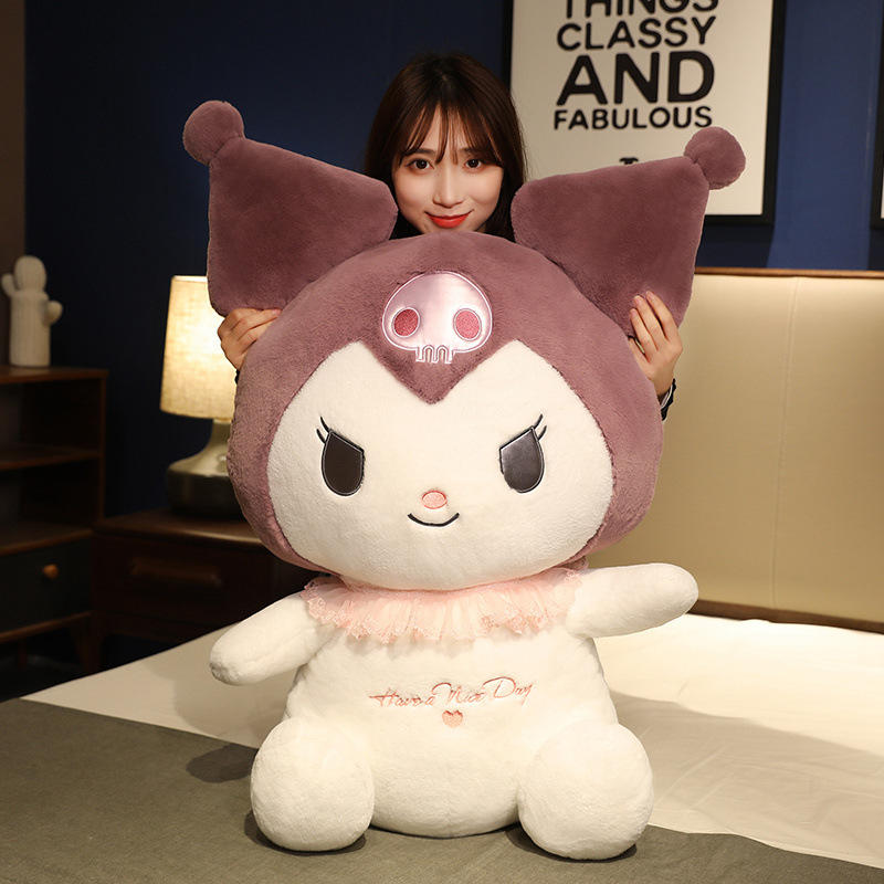 卡通动漫库洛米抱枕kuromi毛绒玩具公仔布娃娃玩偶生日礼物批发