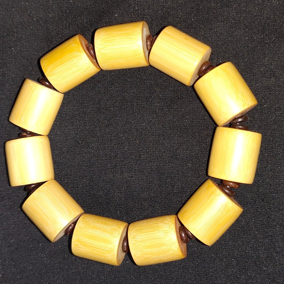 新款竹节玉竹把件纯手工实心竹手串竹制品手链实心竹料竹串念珠男