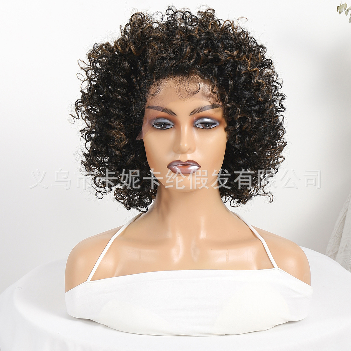 newlook foreign trade african black short curly hair fluffy small curly hair new chemical fiber wig hair wig