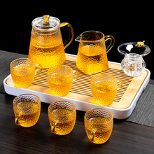 家用日式泡茶功夫茶杯简约耐高温煮茶壶家庭轻奢茶盘玻璃茶具套装