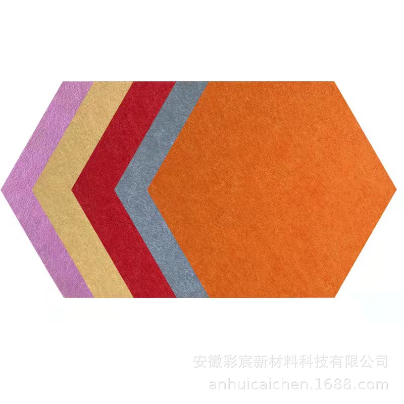 Creative Hexagonal Felt Corkboard Kindergarten Works Bulletin Board Message Board Background Photo Wall Wall Sticker