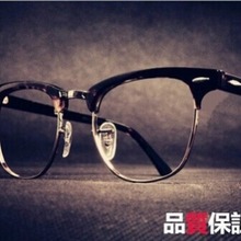金属半框米钉新款半框眼镜复古潮人平光镜陈冠希李晨同款男女镜框