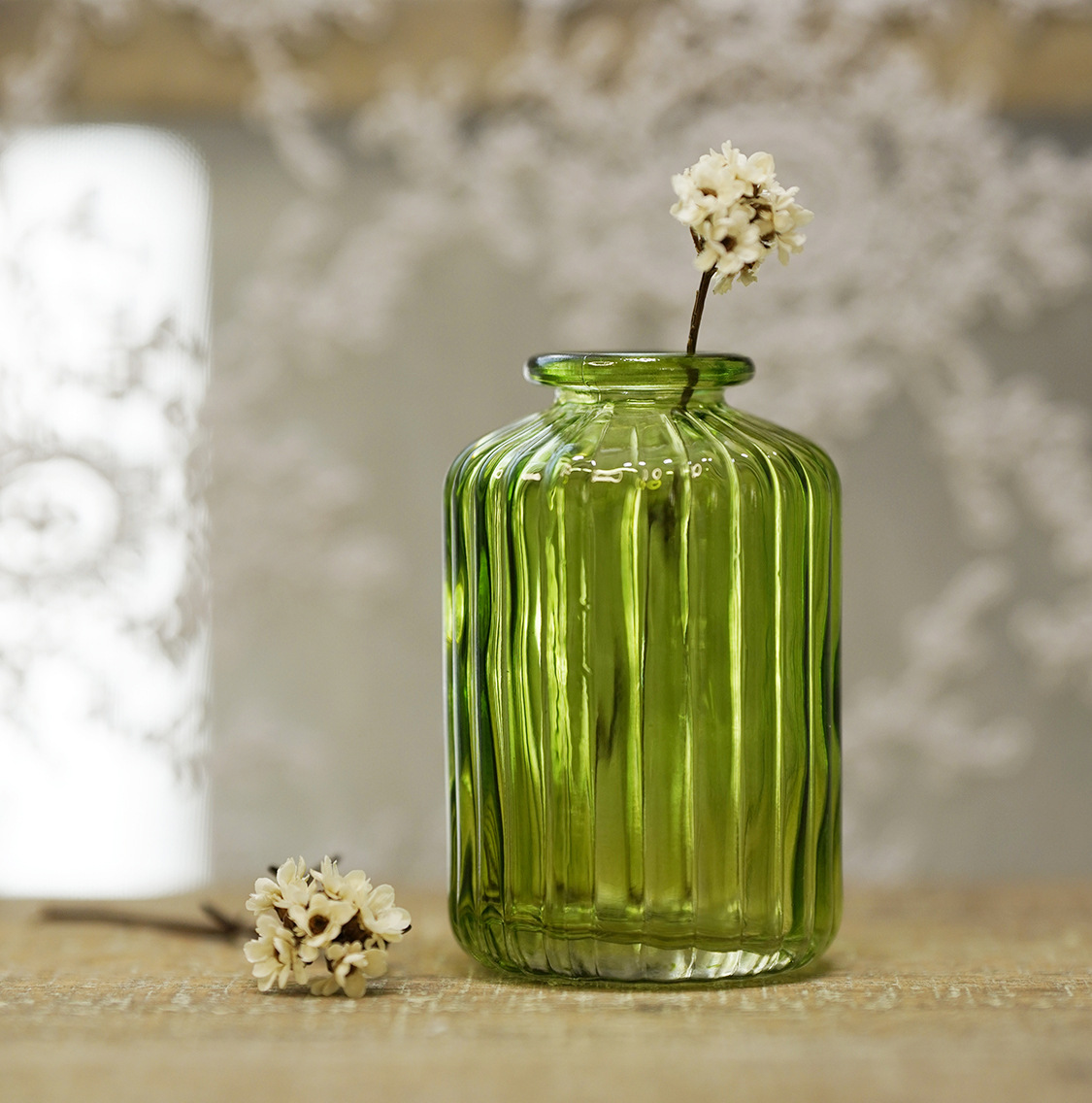 黑田园艺绿色玻璃花瓶