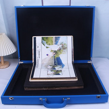 蓝色高端相框盒PU复古相册收纳盒结婚纪念照片礼盒一手货源可定制