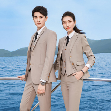 新品上市四季款职业装男女高端韩版公务员正装时尚工作西服套装男