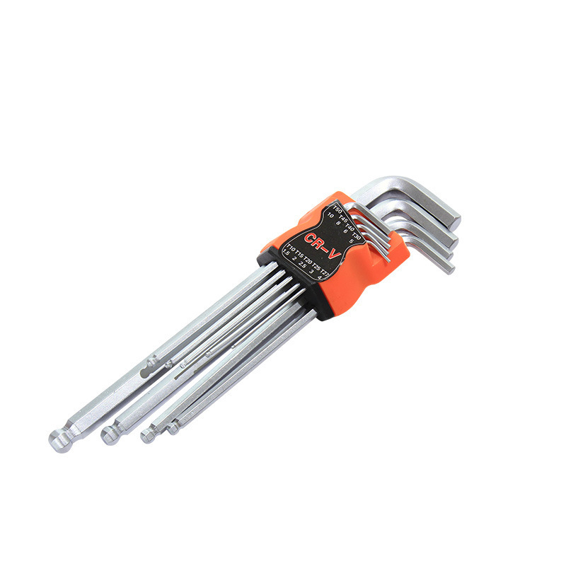 Matt Allen Wrench 9-Piece Set Flat Head Ball Head Inner Hexagonal Hardware Tools Plum Blossom Inner Hexagon Wrench