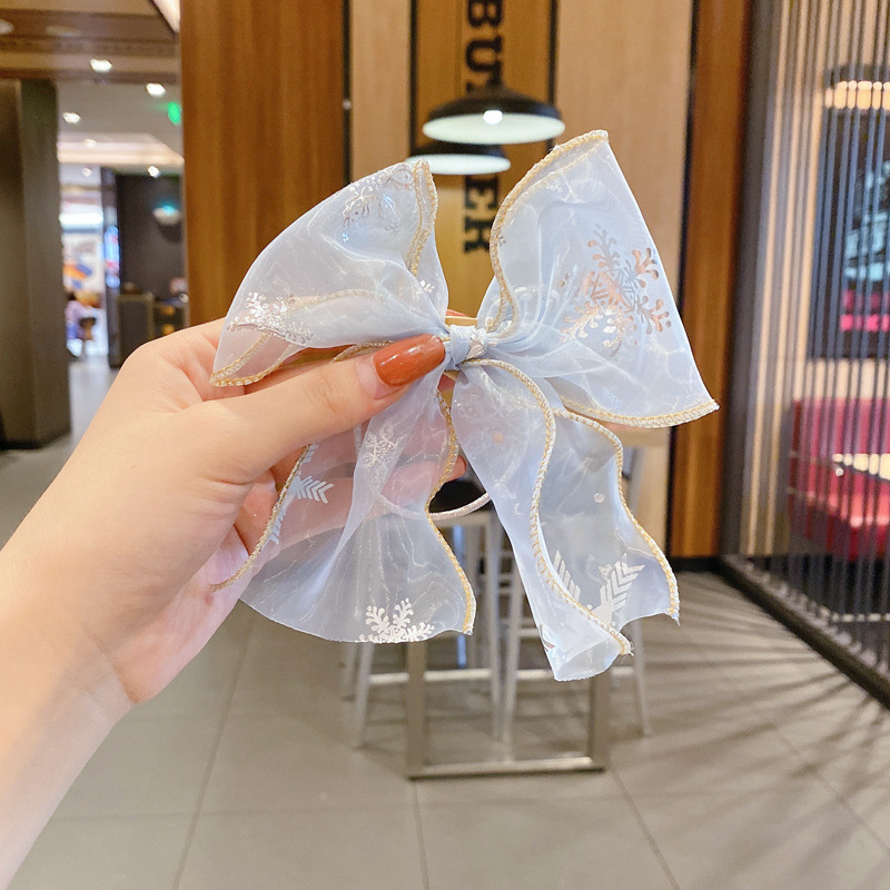 超仙丝巾发带女ins可爱蝴蝶结头饰儿童马尾绑发夏季薄款丝带发饰