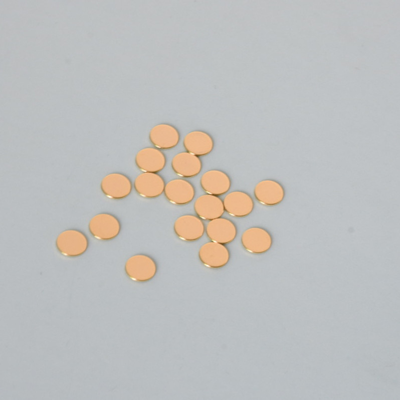 3mm圆铜片镀金触点编带灯条导电片金手指导电小铜块