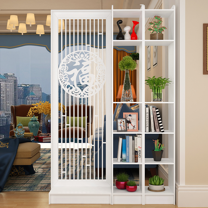 新中式屏风隔断客厅卧室书房办公室简约现代座屏可移动置物架酒格