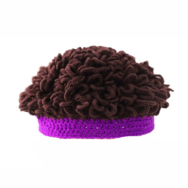 Children's Hat Wig Baby Child Funny Explosion Beanie Boys and Girls Hair Drying Cap Trendy Student Knitting Woolen Cap