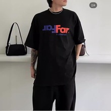 FAR.ARCHIVE 24SS 恶搞快递LOGO印花短袖T恤vibe小众宽松圆领上衣