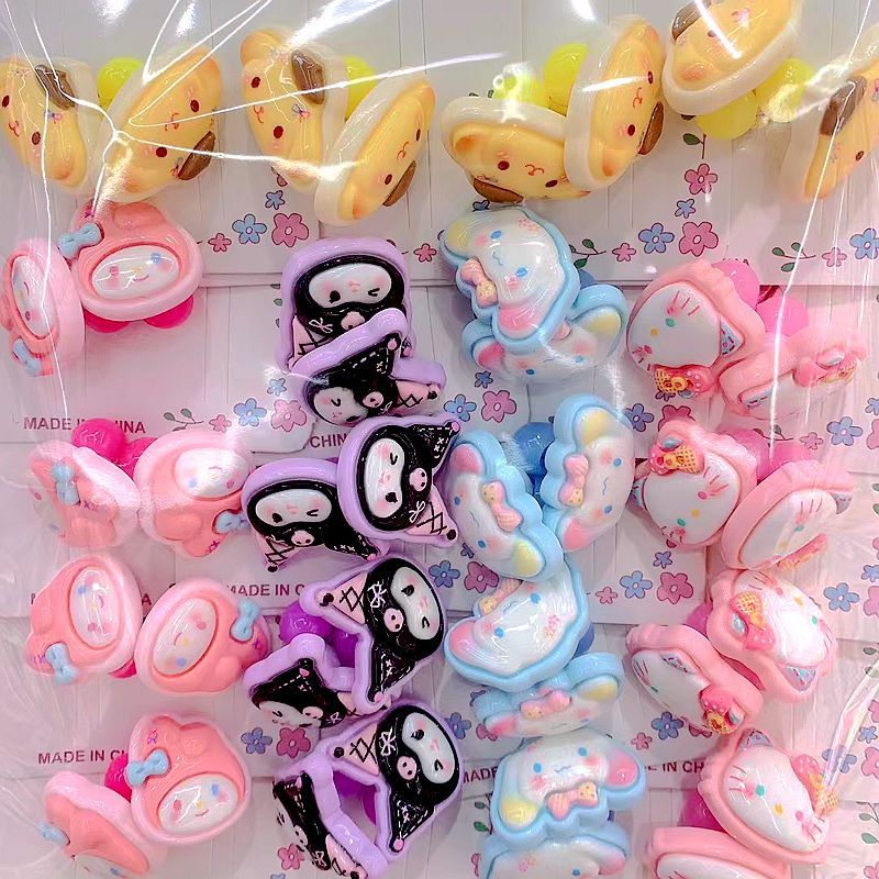 New Sanrio Small Tie Rubber Band Children's Hair Accessories Baby Does Not Hurt Hair Rope Cute Clow Headdress Tie Hair Accessories