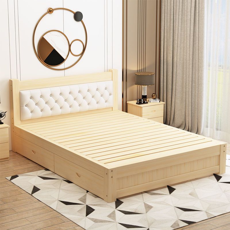 简易床实木床现代简约1.5m家用主卧1.8m经济型出租房用1m单人床架