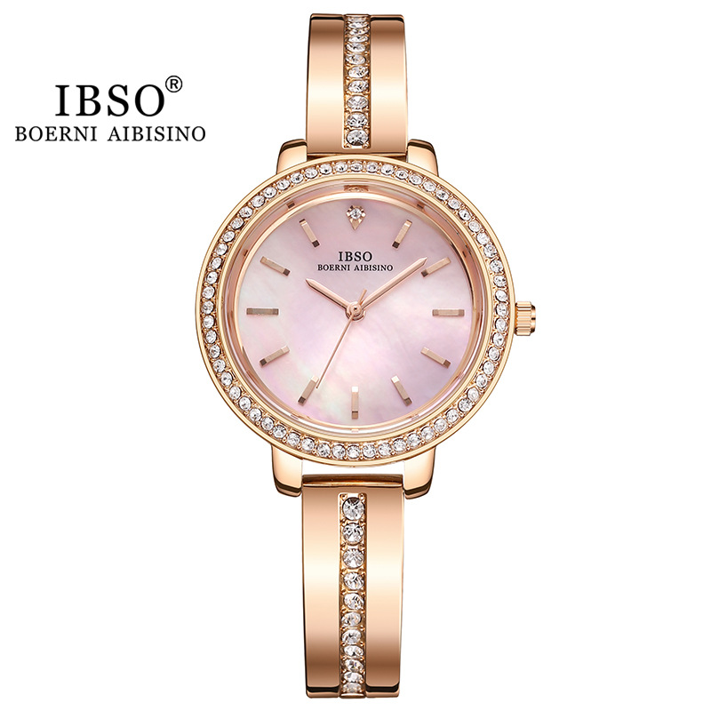 Ibso New Watch Women's Ins Style Small and Simple Retro Temperament Fritillary Face Women's Watch Cross-Border Business One Piece Dropshipping