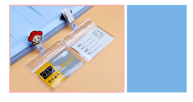 胸牌夹子透明卡套卡扣医生护士门禁夹子工作证工牌地摊货批发