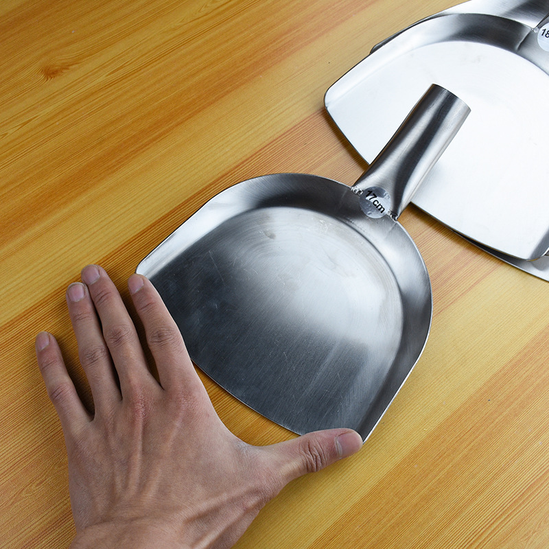 不锈钢大铲头 磨砂锅铲头 木柄大锅铲 加厚大号食堂餐厅烹饪铲